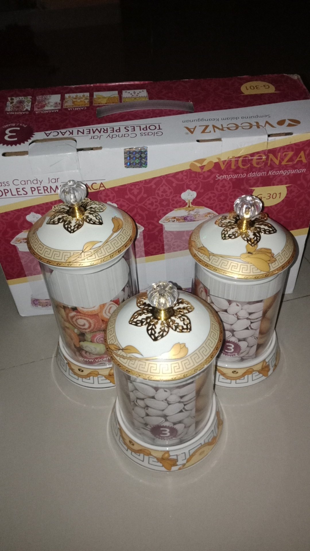 Glass Candy Jar Vicenza B802 / Toples Vicenza B802