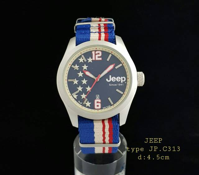 Jam Pria JEEP JP C313 tanggal aktif canvas