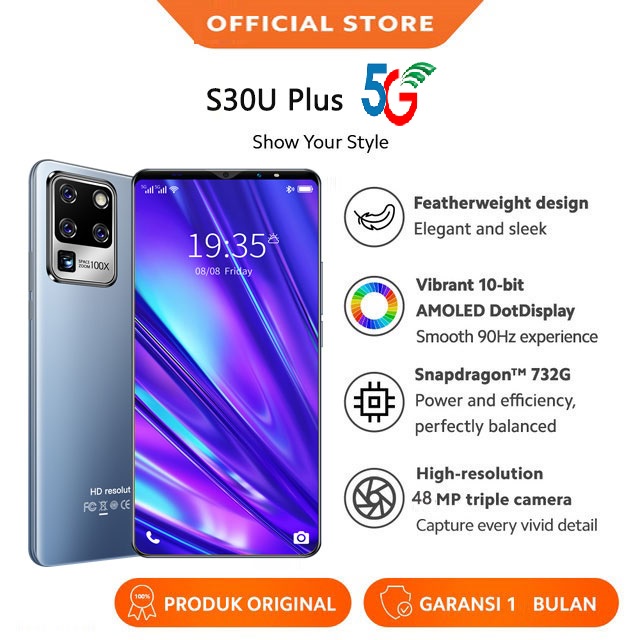 S30U Plus Handphone Android 6.1 Inci Ultra HD Screen Ponsel Pintar 8GB Smartphone