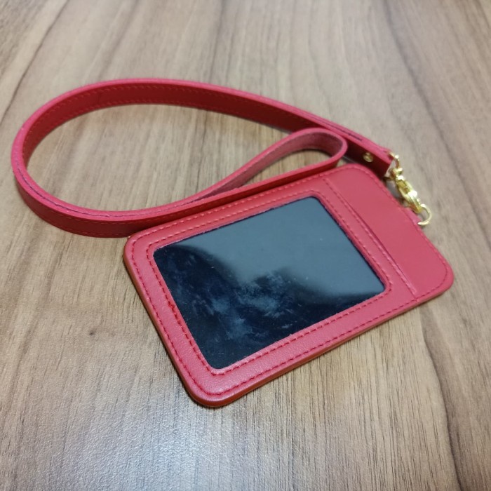 

Murah Name Tag Id Card Holder Merah 4 Slot Card Tali Kulit Kwalitas Bagus Sale!!!