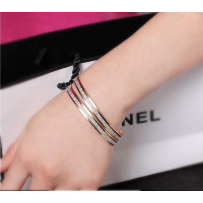 Gelang Wanita S12 Korea Fashion Women Titanium Alloy Bracelet Banle Aksesoris Perhiasan Elegan Style