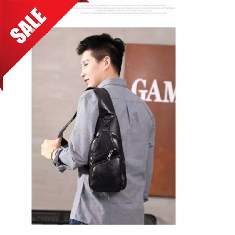 TAS SLEMPANG KULIT PRIA / SLINGBAG KULIT PRIA