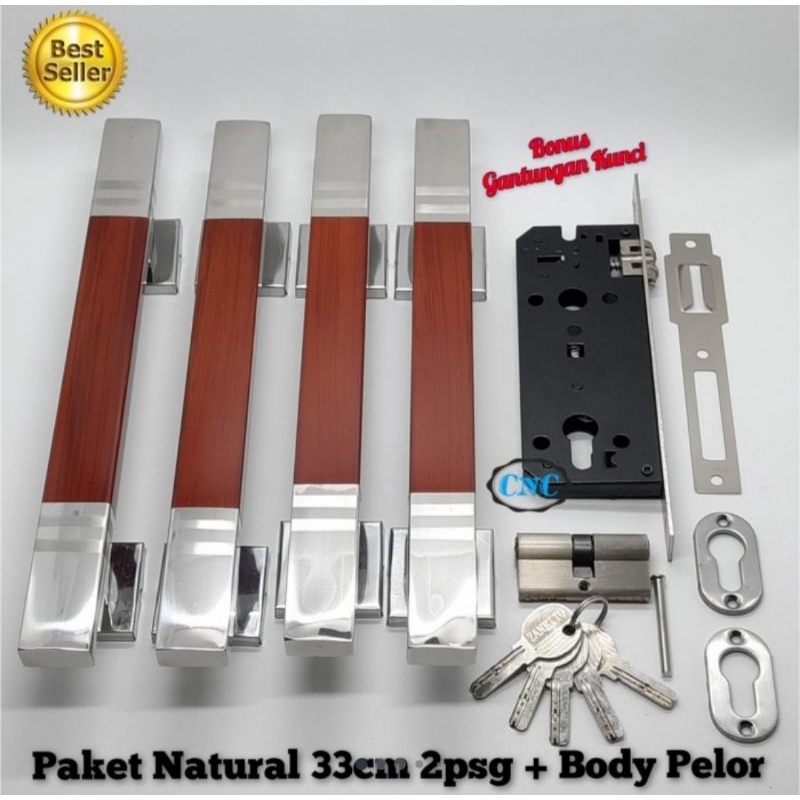 handle pintu rumah, kunci pintu rumah 2 set + body pelor
