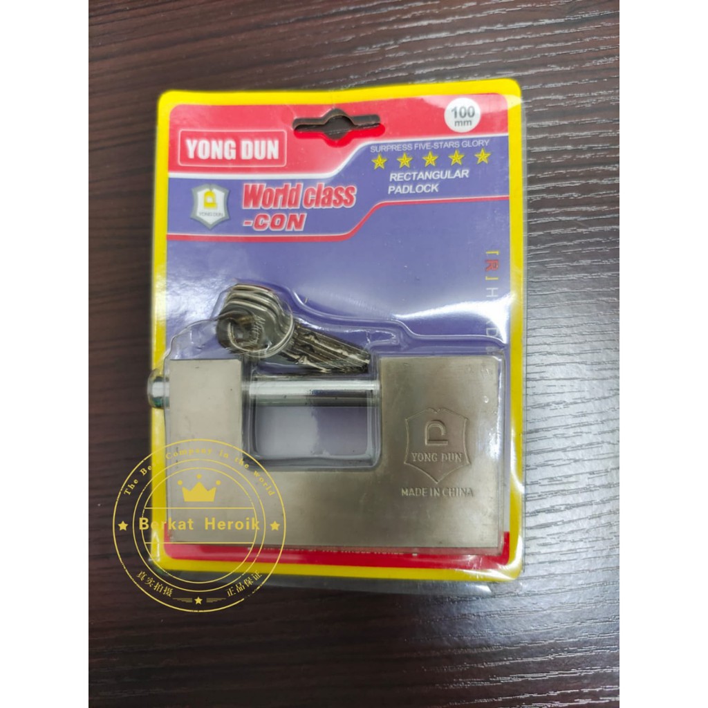 Gembok YongDun 90mm&amp; 100 mm Gerbang Pagar Rumah rectangular padlock Per