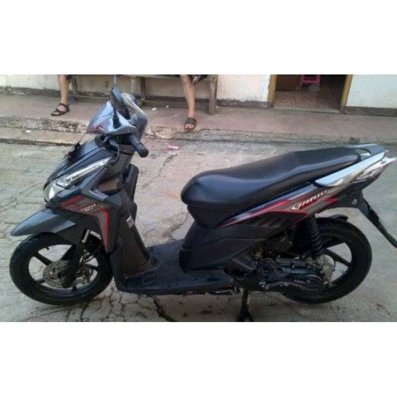 striping honda vario techno 110 karbu 2010 hitam standar stiker motor kualitas terbaik termurah