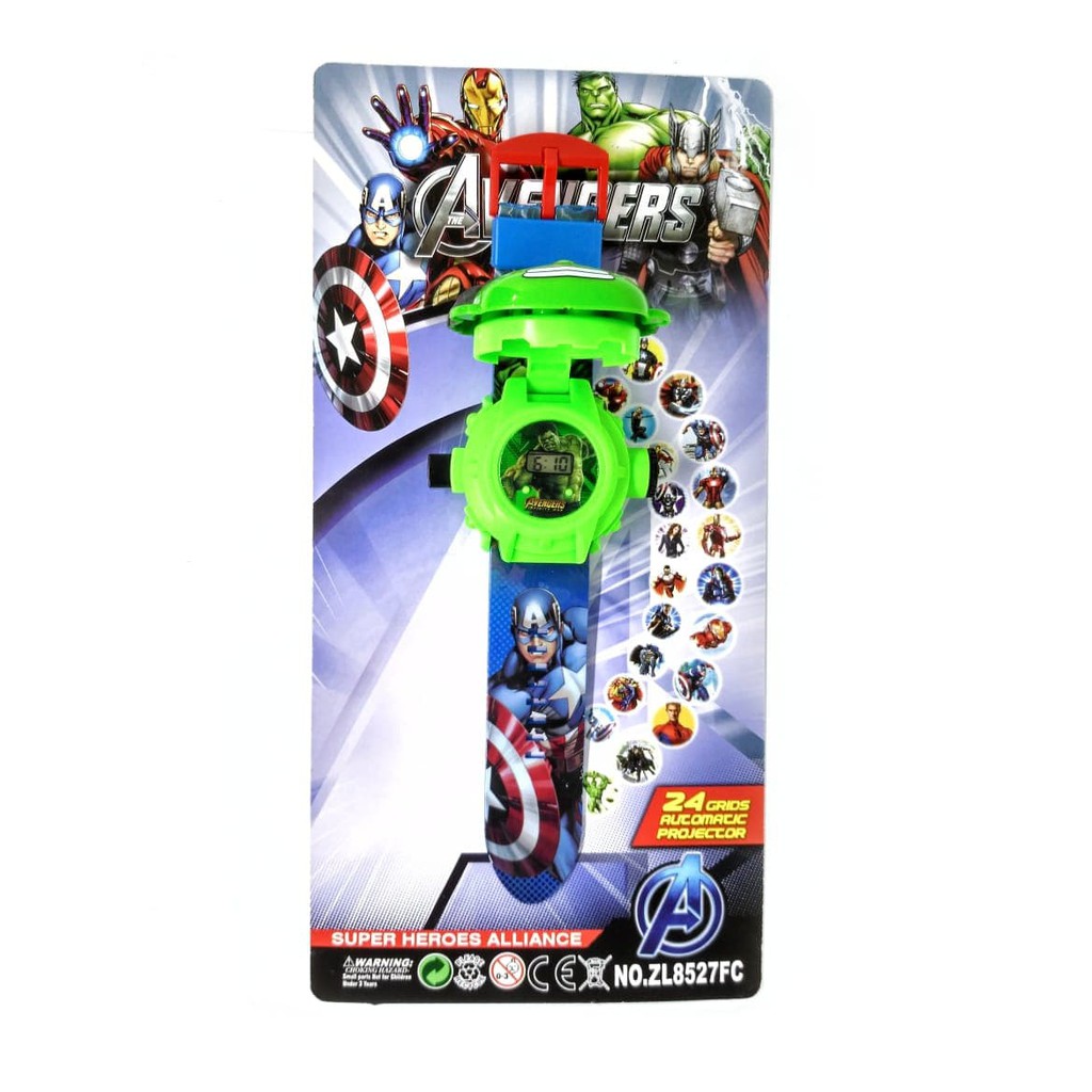 Best Seller! JAM TANGAN ANAK HULK AVENGERS SUPERHERO PROYEKTOR JUMBO DIGITAL LED Terbatas!