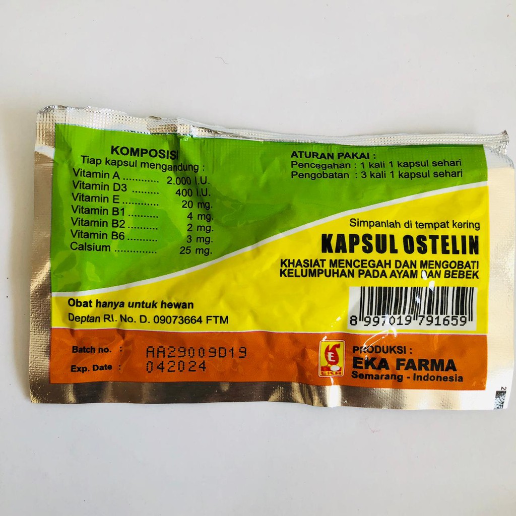 Obat Ayam / Bebek Kapsul Ostelin
