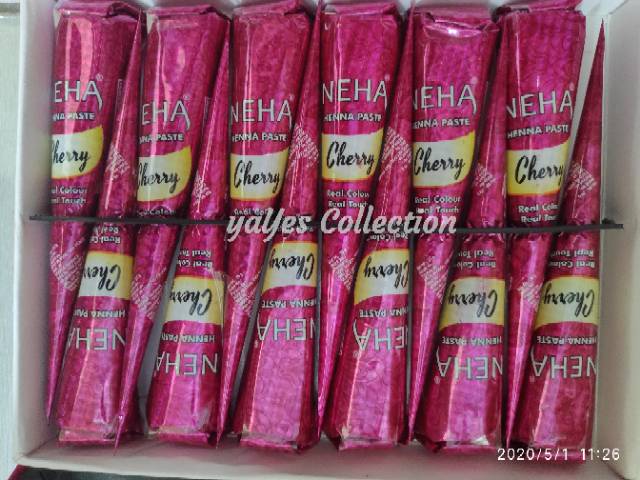 Henna cone Kuku nail neha mahendi hand painting lukis tangan hena marron clasik white black red