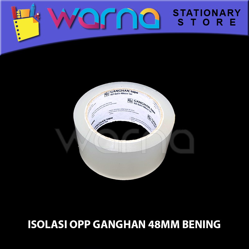 ISOLASI LAKBAN OPP GANGHAN 48MM BENING