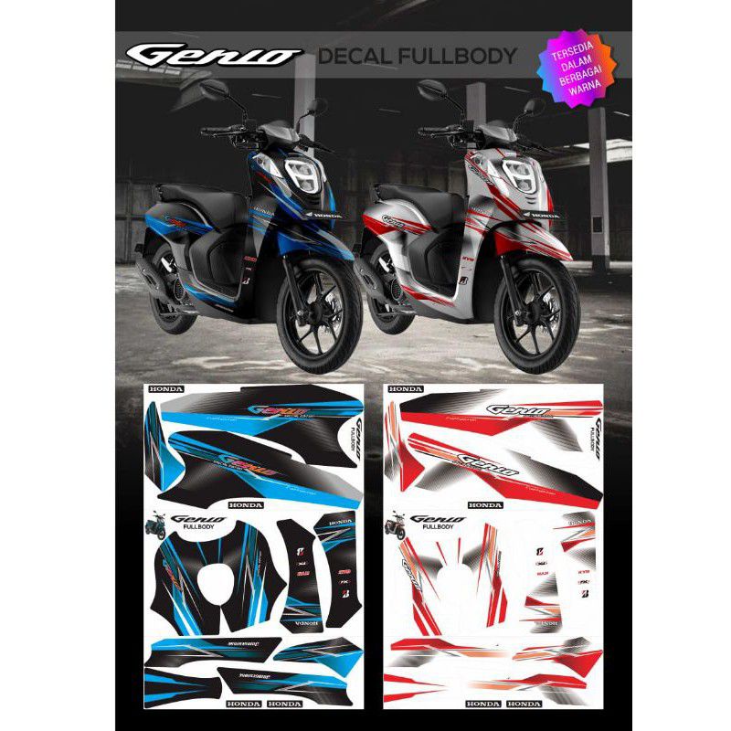 decal motor Honda genio / striping motor genio fullbody / sticker motor Honda genio