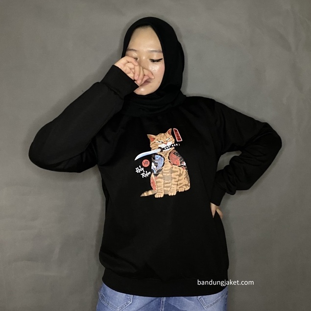 FIGHTING CAT HOLY Sweatshirt II CREWNECK Pria Dan Wanita