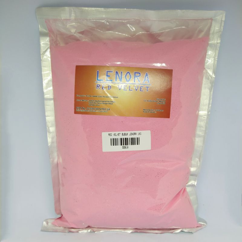

Lenora red velvet 1kg/ Bubuk Minuman/ Powder Drink Red Velvet