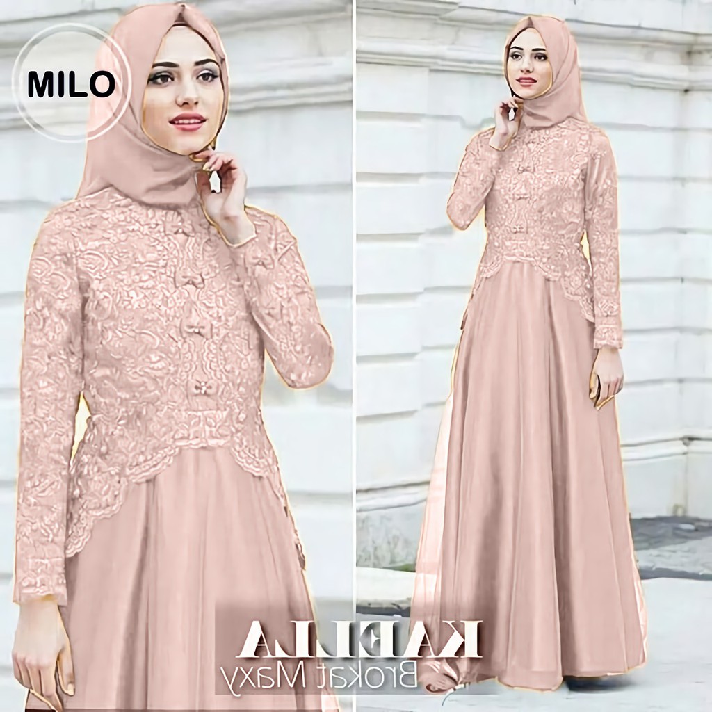 (COD) MAXI KAELLA / GAMIS SYARI MUSLIMAH / MAXI DEWASA / MAXI BRUKAT GLITER-BRUKAT MILLO