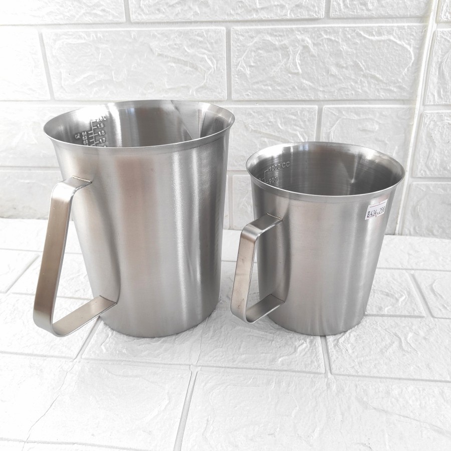 Gelas Ukur 1Liter Stainless measuring Cup Jug Mug Literan Gelas Takar