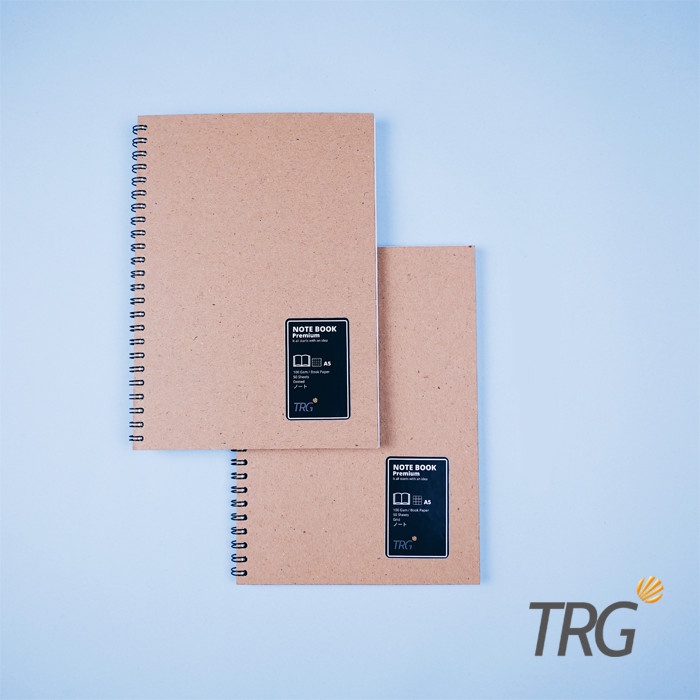 

[RESTOCK] Buku Tulis Premium A5 TRG Kraft Cover Spiral Notebook Dotted Grid - Premium Dot