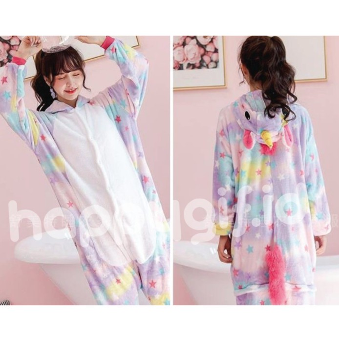 BAJU KOSTUM ONESIE KIGURUMI PIYAMA UNICORN DEWASA