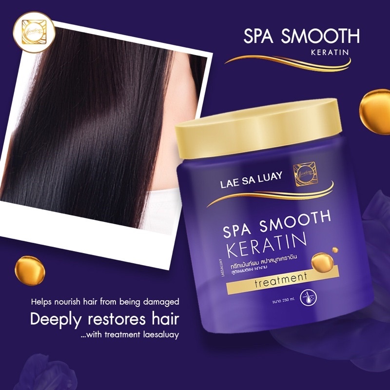 [BPOM] Lae Sa Luay Hair SPA Smooth Kerantin Treatment [SHAMPOO | CREAMBATH | SERUM]