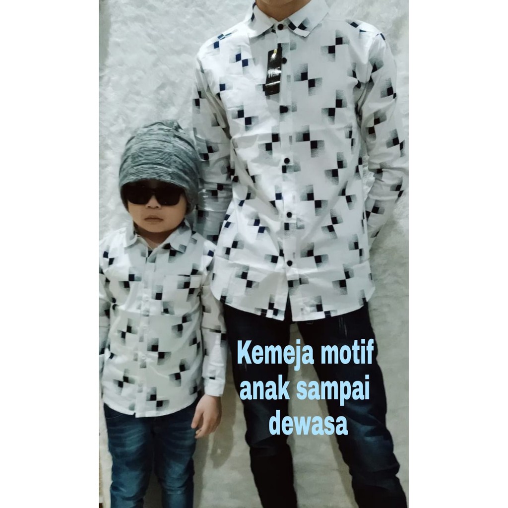 TC.87 KEMEJA MOTIF DEWASA SAMPAI ANAK2 USIA 4-10TH/KEMEJA CASUAL MOTIF/KEMEJA VENOM/ARKA