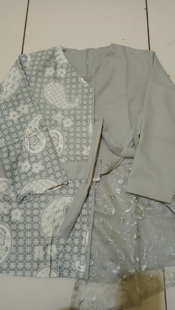 Atasan Blouse Batik Wanita Modern Fashion Wanita Kekinian Brokat Batik Kombinasi Ruby And Arsyla