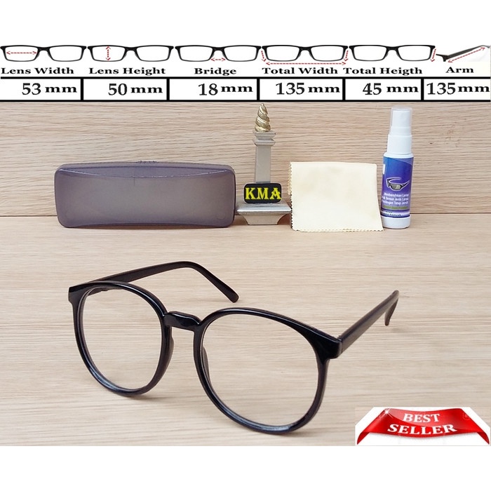 kacamata minus / frame bulat /kacamata boboho / kacamata bulat