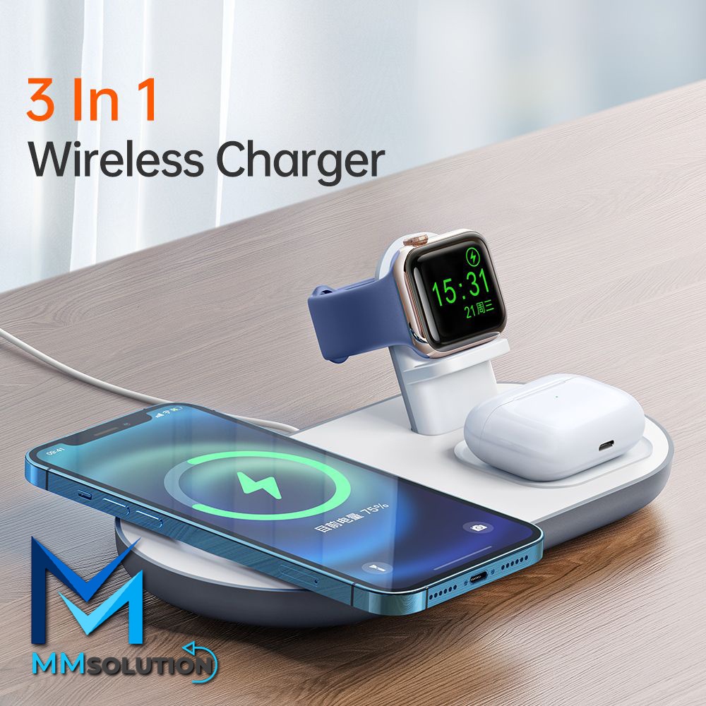 MCDODO CH-706 Magnetic Wireless Charger iPhone 3 IN 1 FAST Charge 15W