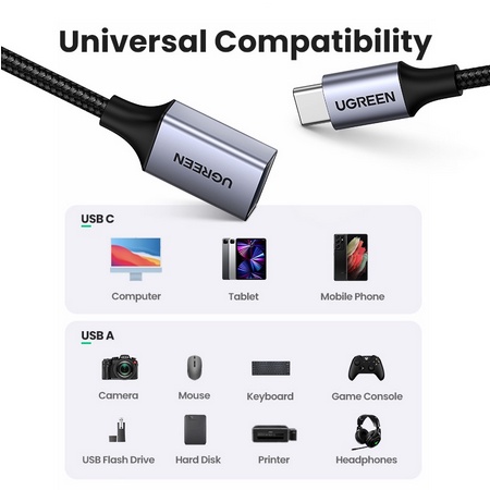 Ugreen Otg Type C 3.0 Male to Usb Female - Ugreen Adaptor Usb C to Usb 3.0 for Flashdisk Mouse Keyboard