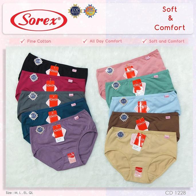 (6 Pcs) Sorex 1228 - Celana Dalam Wanita Sorex Art 1228 Bahan Katun