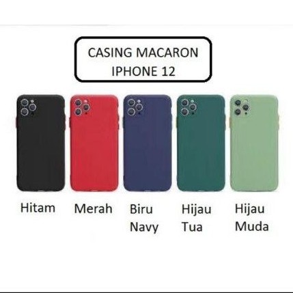 Case iPhone 12 12 Pro 12 ProMax 12 Mini Softcase Macaron warna Protect kamera Silikon hp