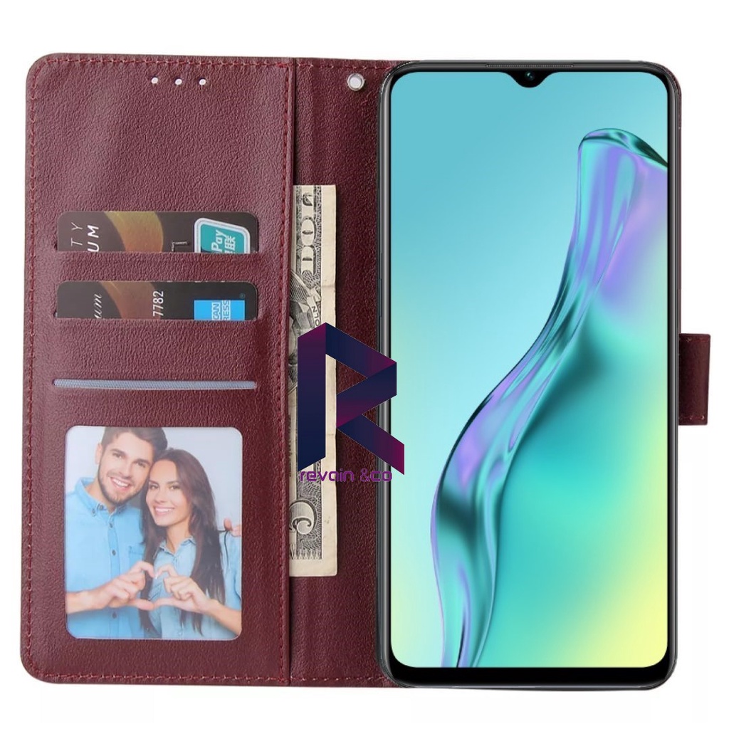 CASE DOMPET OPPO A9 2020 FLIP WALLET LEATHER KULIT PREMIUM SARUNG BUKA TUTUP FLIP CASE OPPO A9 2020