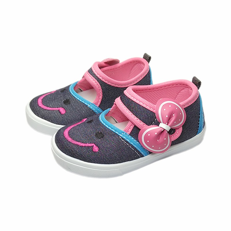 sepatu anak bayi perempuan bahan sol lembut model casual lucu murah pita terbaru K02 NAVY FOX