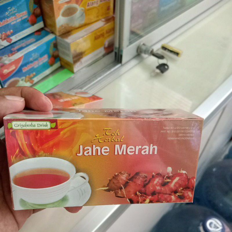 

TEH JAHE MERAH TAZAKKA.KWALITAS TERPERCAYA isi 20 kantong