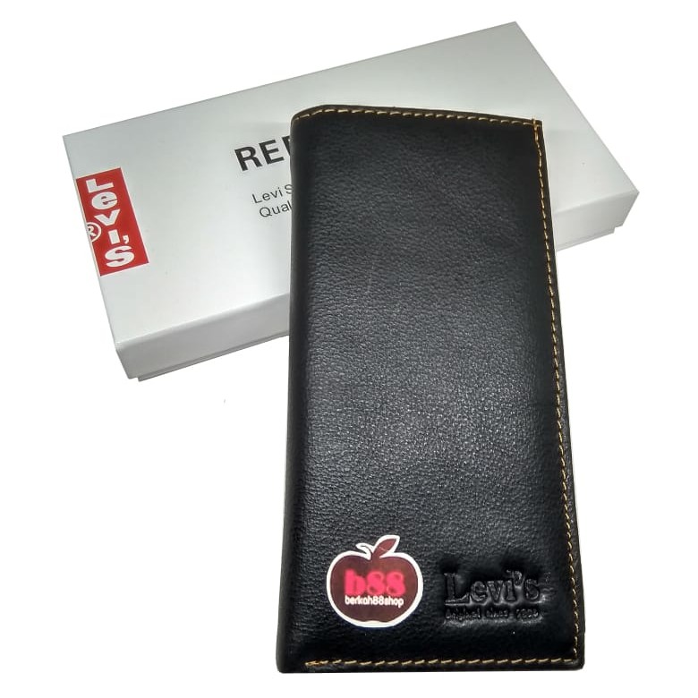 Dompet Kulit Panjang DP903 Polos / Dompet Kulit Pria Cowo Lipat Murah