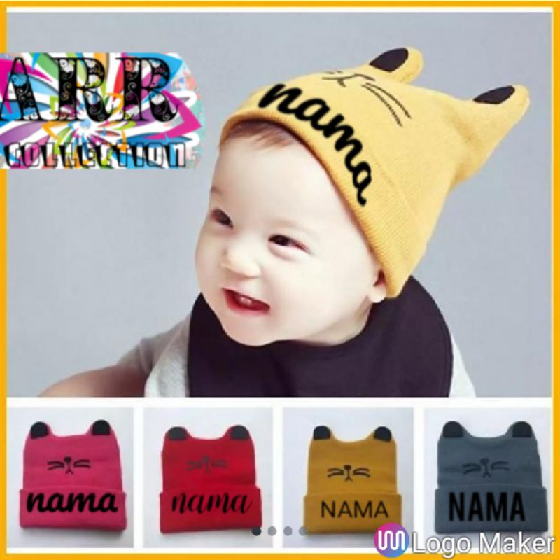 SK-P17-25 Topi Kupluk Anak Karakter Kucing | Bear / Topi Rajut Bayi Bayi Anak Karakter Kucing Pria W