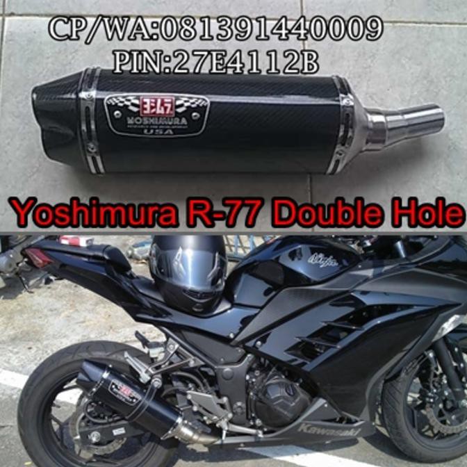 PROMO Knalpot ninja 250,r25,rr mono,mt250,slip on yoshimura double PROMO