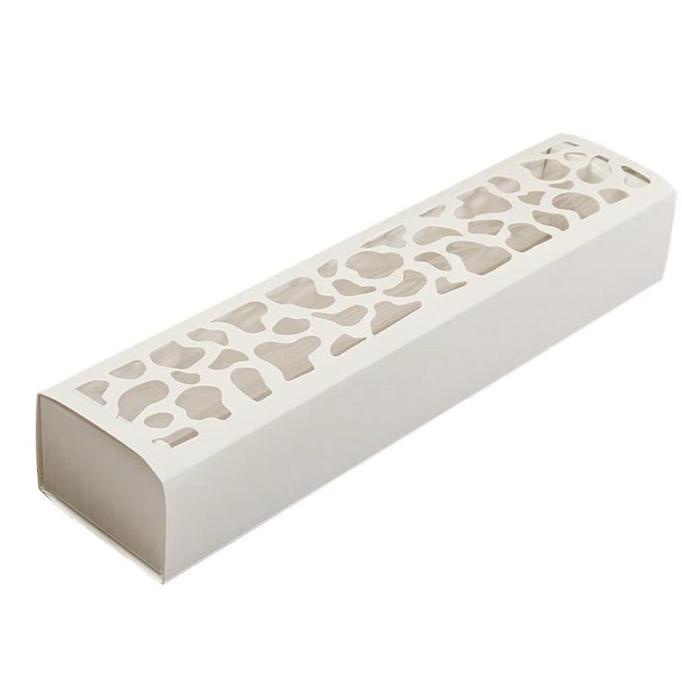

10PCS ALL WHITE HOLLOW CHOCOLATE BOX DIY PACKAGING GIFT MACARON BOX DV612CDC2