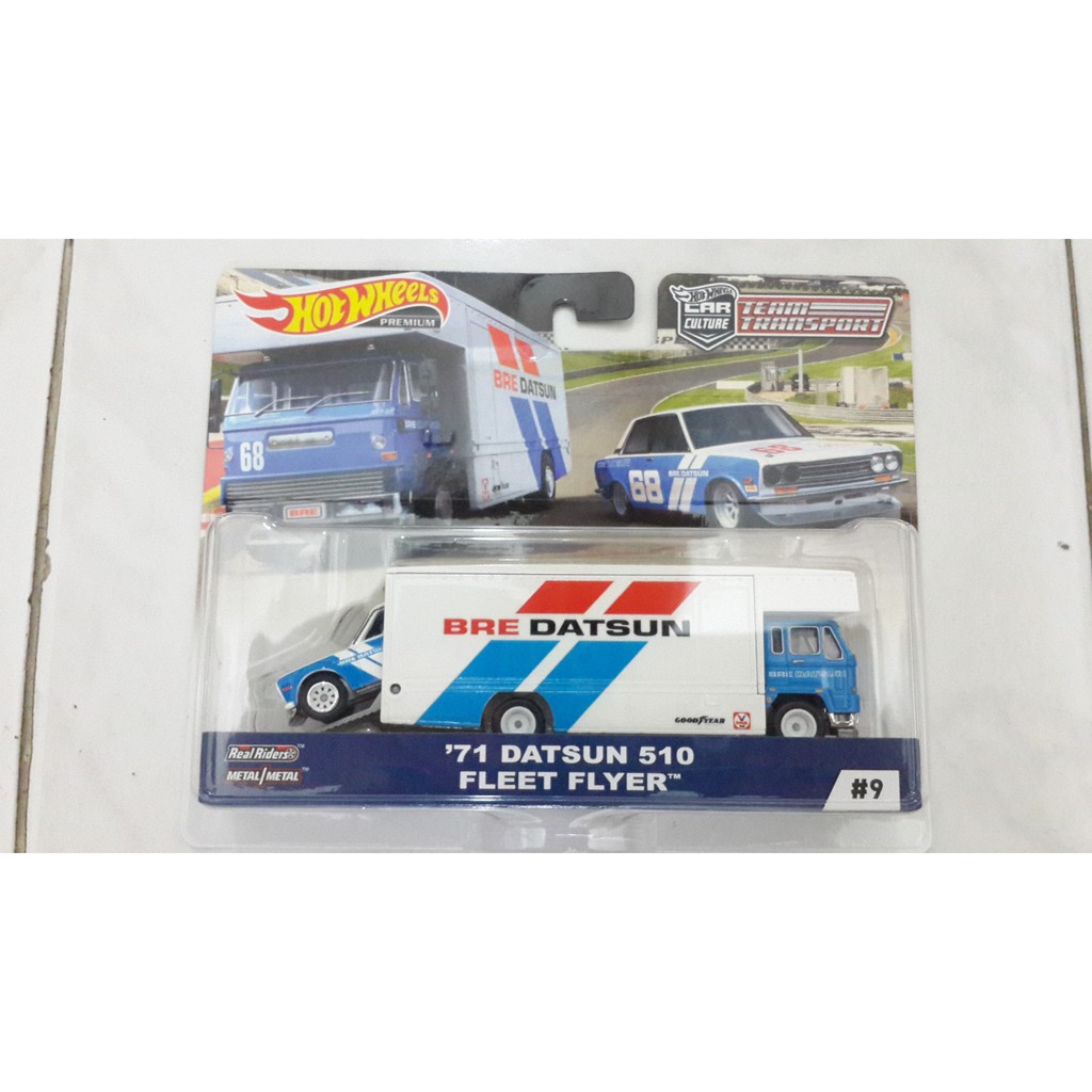 hot wheels team transport 71 datsun 510 fleet flyer