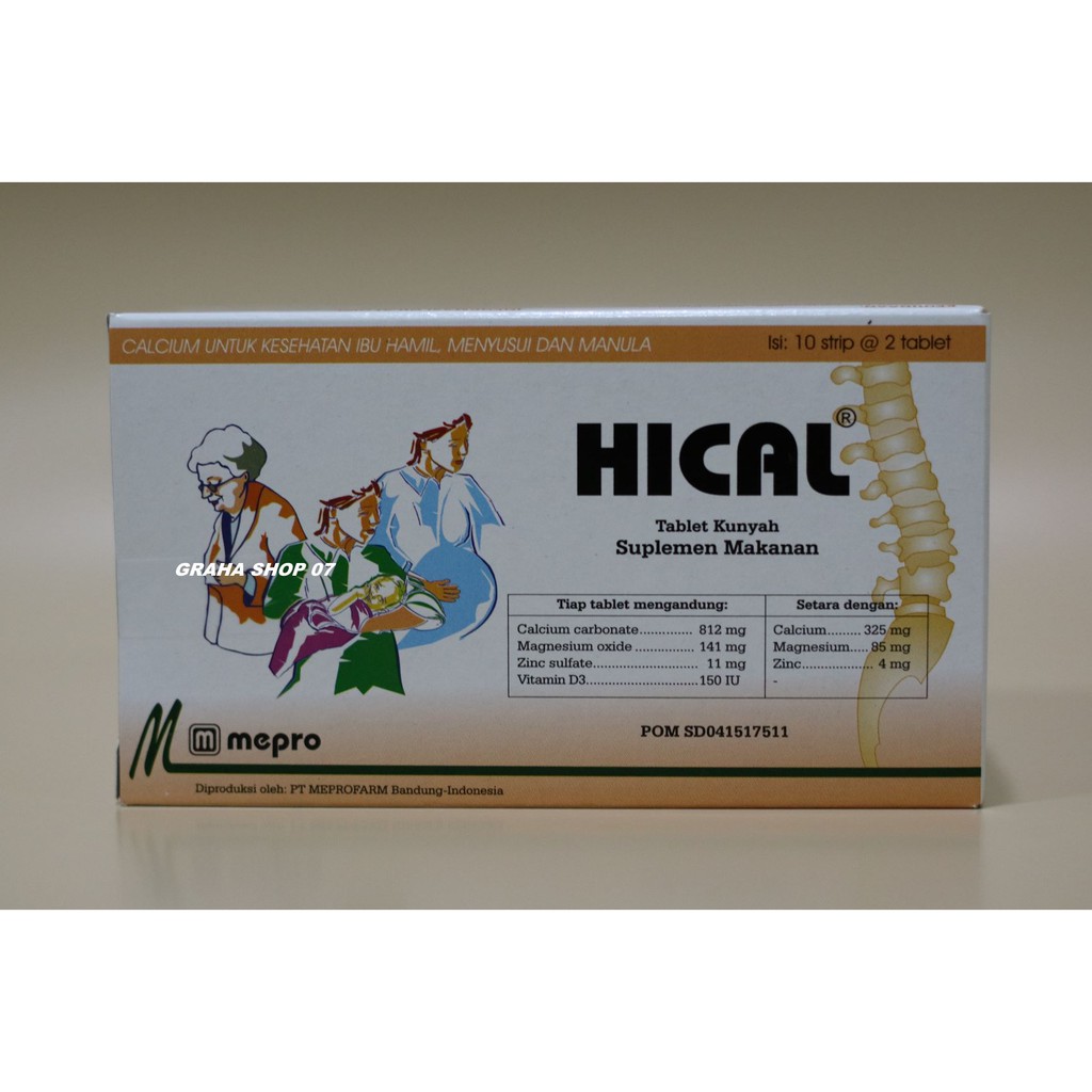 Hical seperti Cal 95 / Kalsium Ibu Hamil