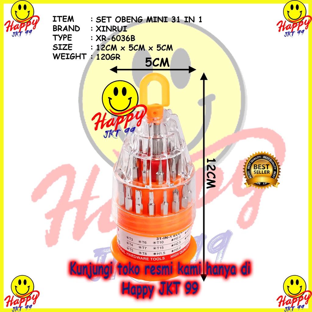 [ HAPPY JKT 99 ] OBENG SET 31IN1 SCREWDRIVER OBENG SET 31 IN 1 SCREW DRIVER MULTIFUNGSI