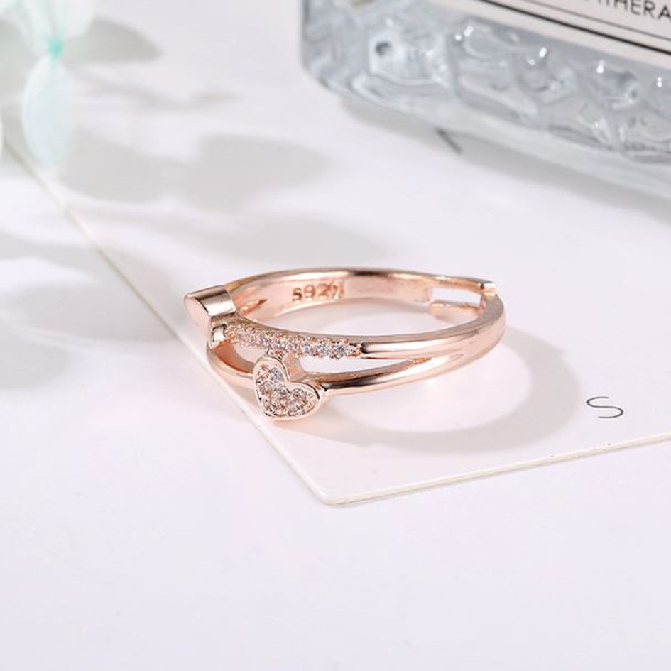 OILA cincin hati heart love soul adjustable ring  jci049 (2J2)