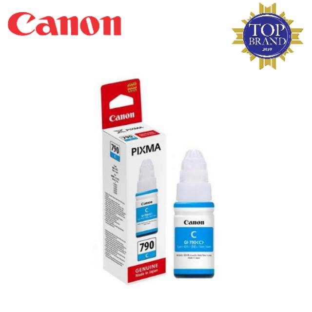 Tinta Canon PIXMA GI-790 Original Cyan untuk printer Canon G1000, G1010 G2000, G2000, G2002, G2012, G3000, G3010, G3012, G4000, G4010