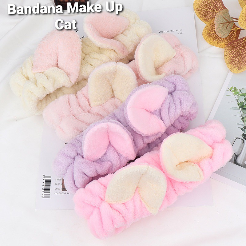 BANDANA MAKE UP REINDEER / BANDO MANDI / AKSESORIS WANITA KOREA IMPOR / PERNAK PERNIK FLUFFY SOFT