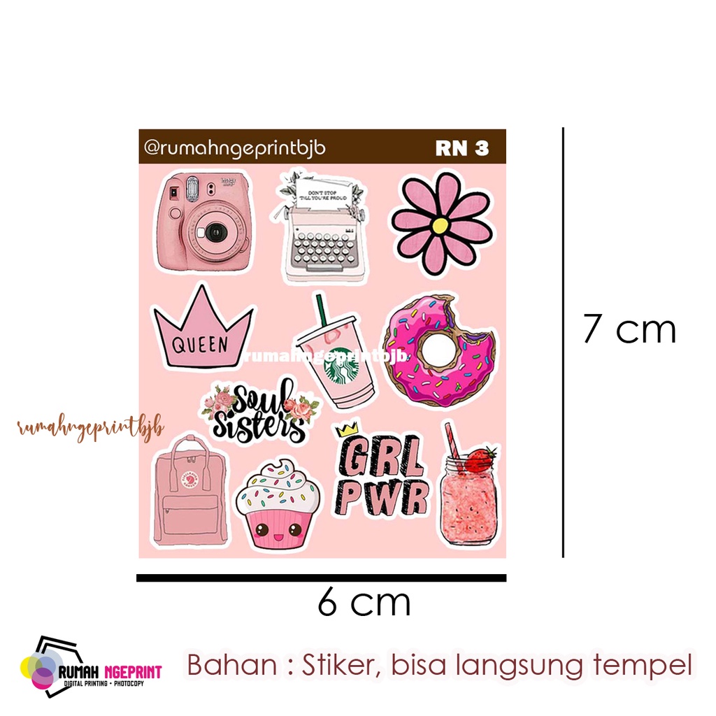 STIKER WATERPROOF ANTI AIR LUCU HEWAN/ AESTHETIC
