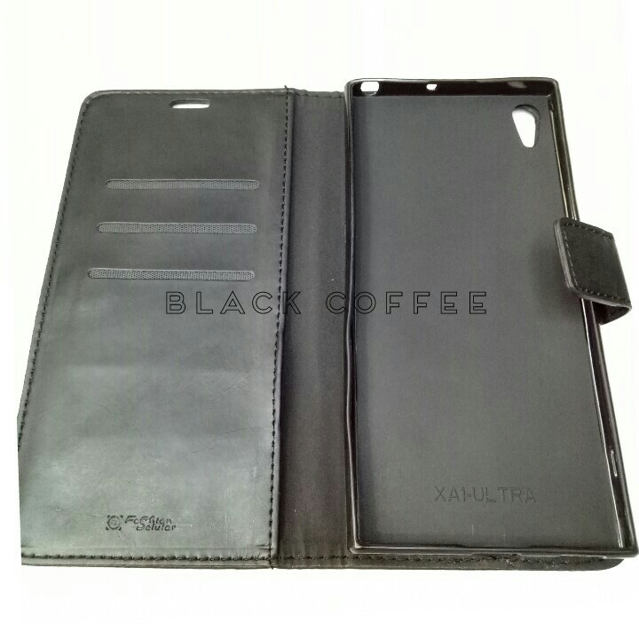 sarung buku kulit xperia xa1 ultra LEATHER CASE FASHION xperia