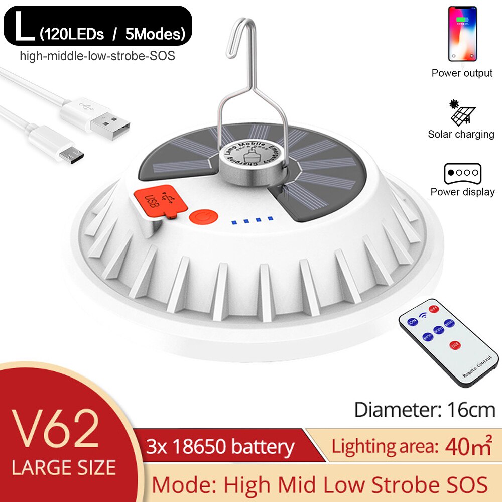 Lampu Solar Emergency Light Camping LED Light