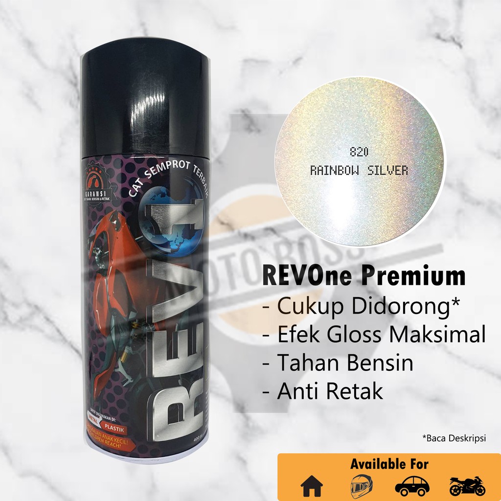 Cat Semprot RevOne Premium Rainbow Silver 820 - Pilok Pilox