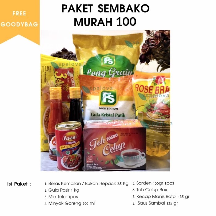 PAKET SEMBAKO MURAH BERAS 2,5KG