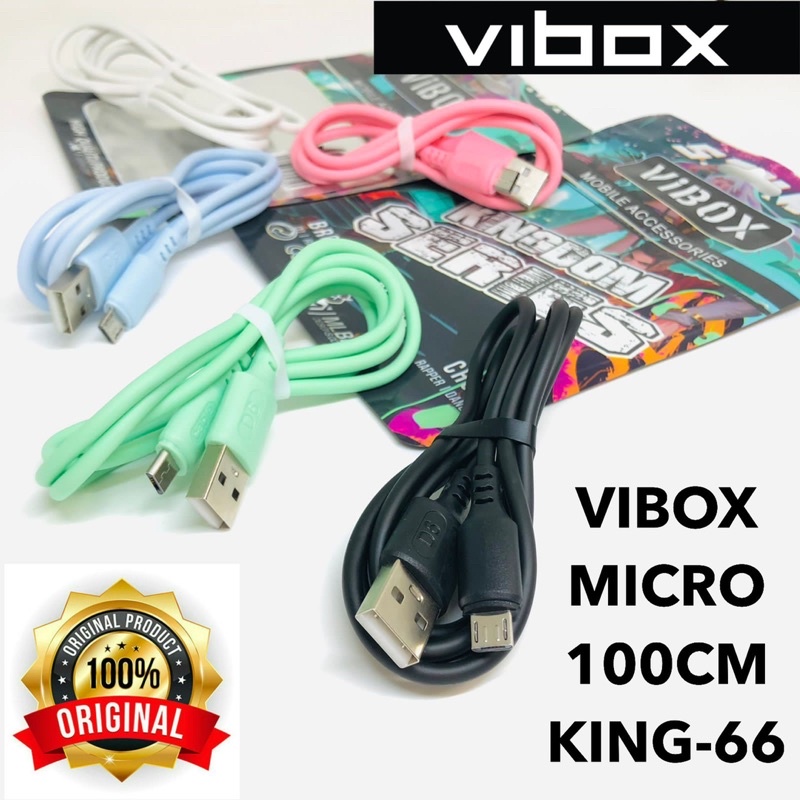 Ready Kabel Data Vibox Micro 100Cm King-66 type c iphone fast 3A Macaron High Quality