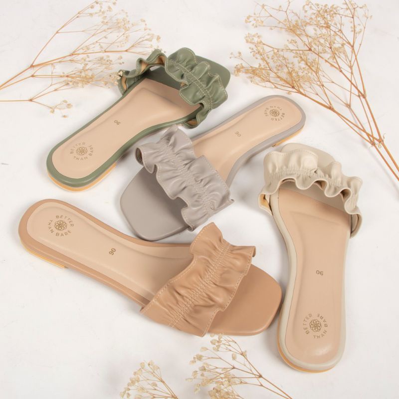 SANDAL WANITA TEPLEK KOKOP KERUT G11