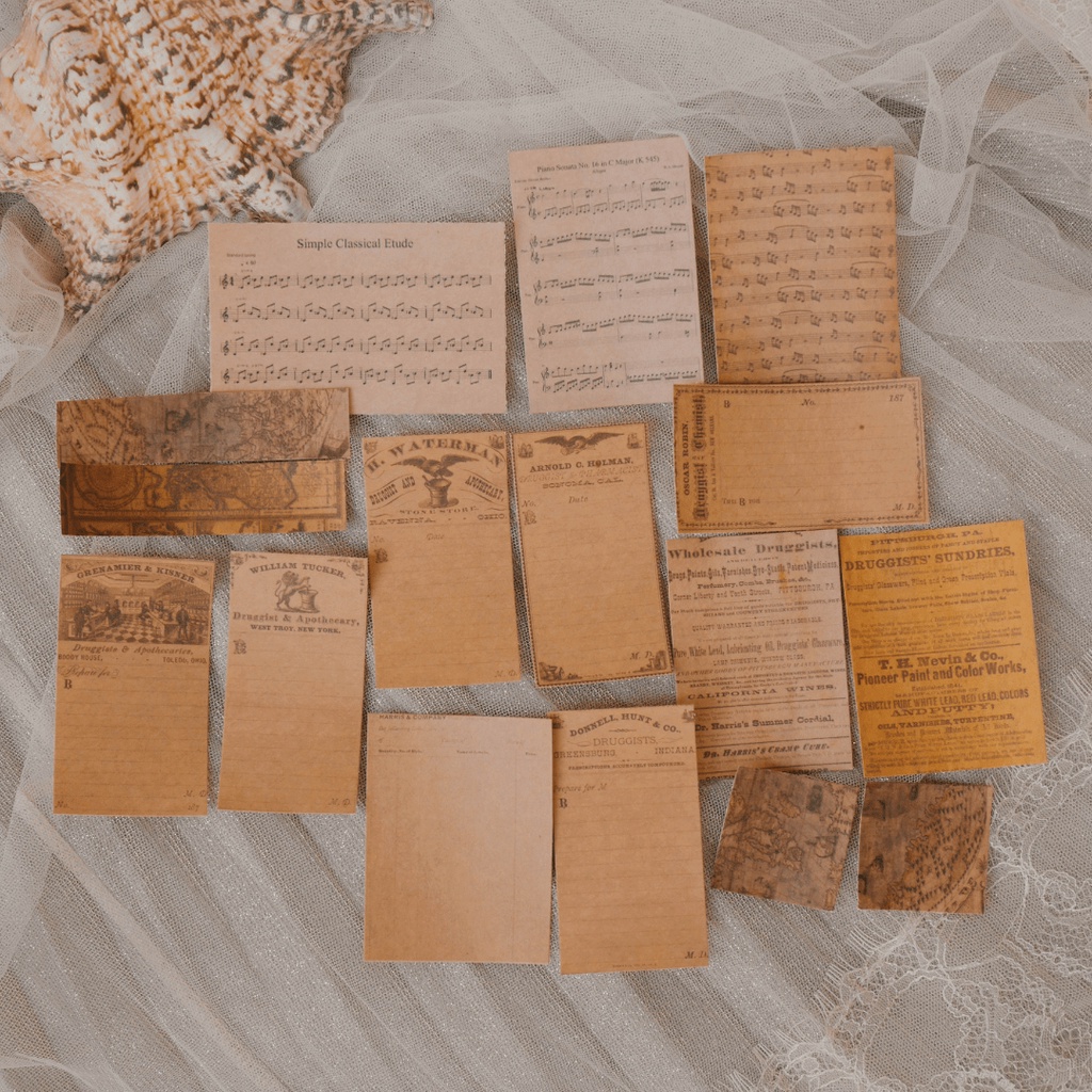 

[32pcs] Stiker Kraft Desain Old Vintage Untuk Dekorasi Jurnal Scrapbook by Starrynight