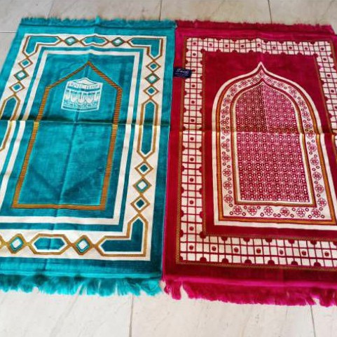 Sajadah turkey tebal saudi kadife, kano dan velteksa
